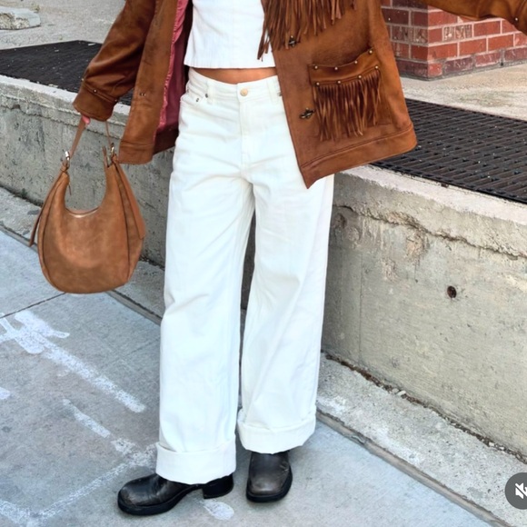 4th & reckless tan brown round bag, adjustable shoulder bag - Picture 6 of 11